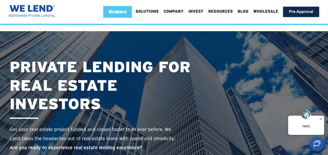 We Lend — Fintech · Lending